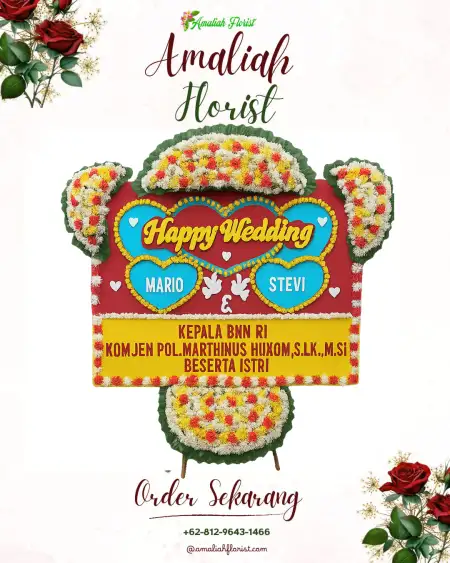 Papan Bunga Pernikahan Permata Baru